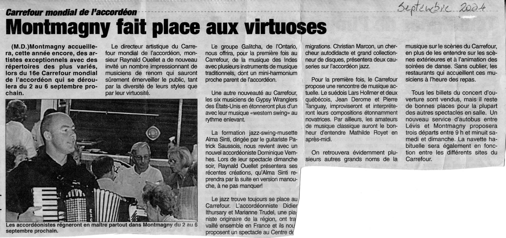 Denis Labrie - Accordéoniste - Accordion piano